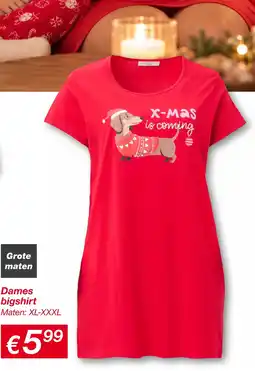 Kik Dames bigshirt aanbieding
