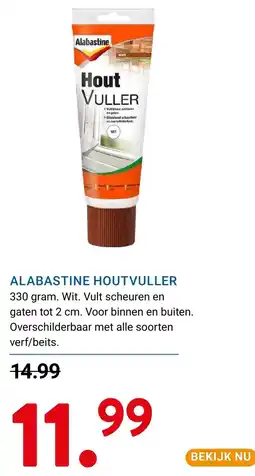 Kluswijs Alabastine houtvuller aanbieding