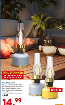 Kluswijs Riva tafellamp aanbieding