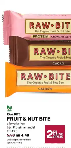 Ekoplaza raw.bite fruit & nut bite aanbieding