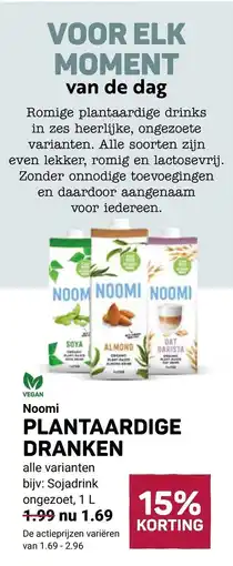 Ekoplaza Noomi plantaardige dranken aanbieding