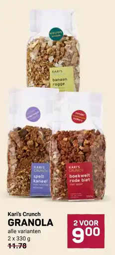 Ekoplaza Kari's Crunch GRANOLA aanbieding