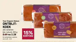 Ekoplaza Your Organic Nature ontbijtkoek aanbieding