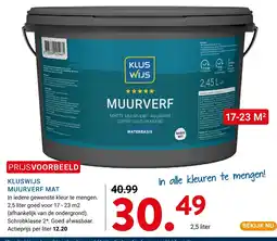 Kluswijs kluswijs muurverf mat aanbieding