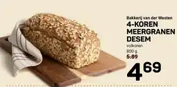 Ekoplaza Bakkerij van der Westen 4-koren meergranen desem aanbieding