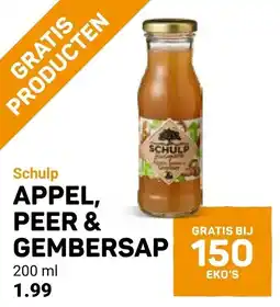Ekoplaza Schulp appel, peer & gembersap aanbieding