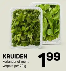 Ekoplaza koriander of munt aanbieding