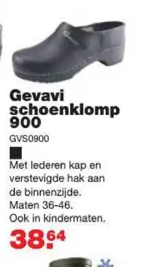 De Boer Drachten Gevavi schoenklomp 900 aanbieding