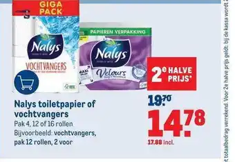 Makro Nalys toiletpapier of vochtvangers aanbieding