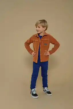 Wehkamp Sturdy corduroy overshirt bruin aanbieding