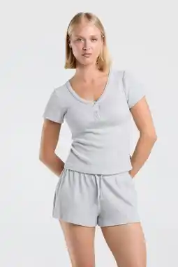 Wehkamp America Today pyjamashort - grijs aanbieding