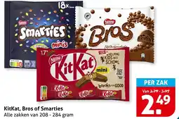 Hoogvliet Alle KitKat, Bros of Smarties aanbieding