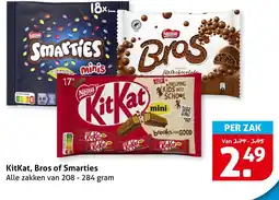 Hoogvliet KitKat Bros of Smarties aanbieding
