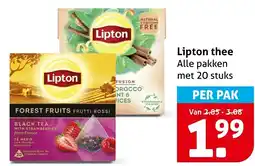 Hoogvliet Lipton thee aanbieding