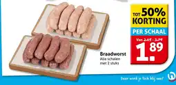Hoogvliet Braadworst aanbieding