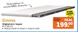 Albert Heijn Emma Original pro+ topper aanbieding