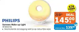 Albert Heijn PHILIPS Somneo Wake-up Light HF3651/01 aanbieding