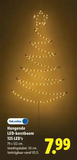 Lidl Hangende LED-kerstboom aanbieding