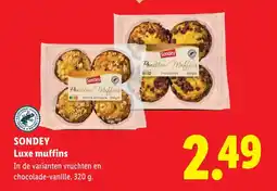 Lidl Sondey Luxe muffins aanbieding