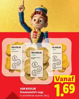Lidl Van Koolen Groumetmini's vega aanbieding