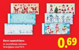 Lidl Kerst raamstickers aanbieding