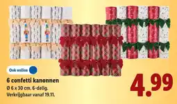 Lidl Confetti kanonnen aanbieding