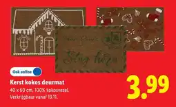 Lidl Kerst kokos deurmat aanbieding