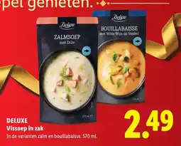 Lidl Deluxe Vissoep in zak aanbieding
