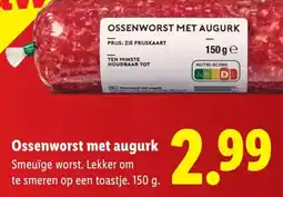 Lidl Ossenworst met augurk aanbieding