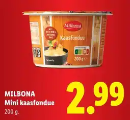 Lidl Milbona Mini kaasfondue aanbieding
