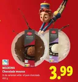 Lidl Milbona Chocolade mousse aanbieding