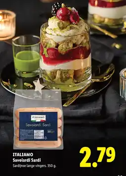Lidl Italiamo Savoiardi Sardi aanbieding