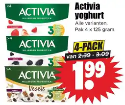 Dirk Activia yoghurt Alle varianten. Pak 4 x 125 gram. aanbieding