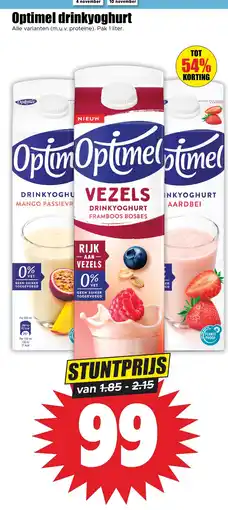 Dirk Optimel drinkyoghurt aanbieding