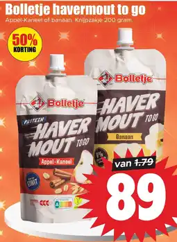 Dirk Bolletje havermout to go aanbieding