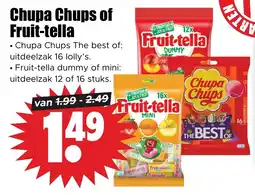 Dirk Chupa Chups of Fruit-tella aanbieding