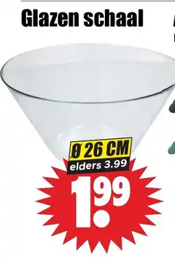Dirk Glazen schaal aanbieding