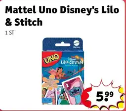 Kruidvat Mattel Uno Disney's Lilo & Stitch aanbieding