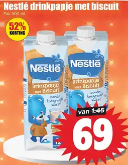 Dirk Nestlé drinkpapje met biscuit aanbieding