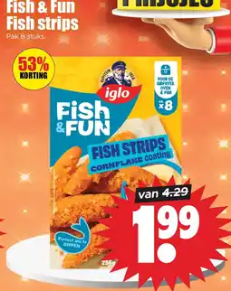 Dirk Fish & Fun Fish strips aanbieding