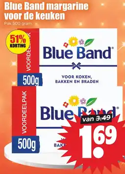 Dirk Blue Band margarine voor de keuken aanbieding