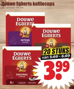 Dirk Douwe Egberts koffiecups aanbieding