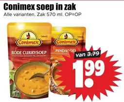 Dirk Conimex soep in zak aanbieding