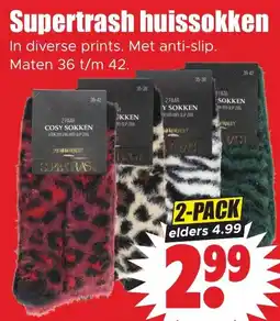 Dirk Supertrash huissokken aanbieding