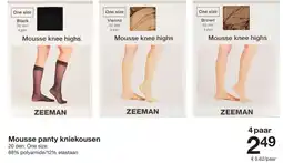 Zeeman Zeeman mousse panty kniekousen aanbieding
