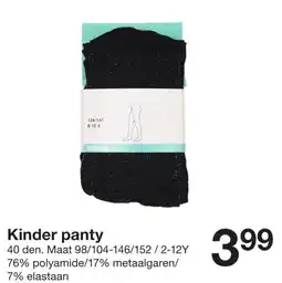 Zeeman Zeeman kinder panty aanbieding