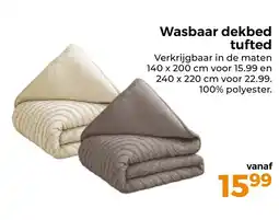 Trekpleister Wasbaar dekbed tufted aanbieding