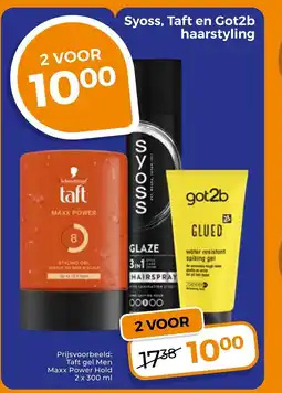 Trekpleister Syoss, Taft en Got2b haardstyling aanbieding