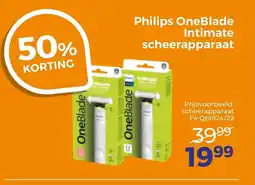 Trekpleister Philips OneBlade Intimate scheerapparaat aanbieding