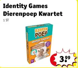 Kruidvat Identity Games Dierenpoep Kwartet aanbieding